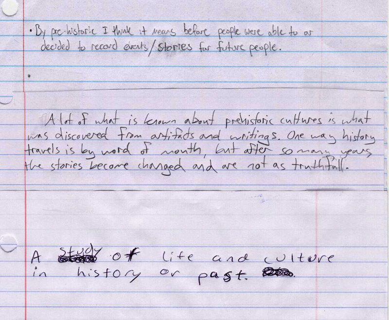 Results of "What do I already know about Prehistoric Cultures?"