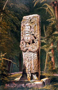 lMaya stelae of Cop&aacute;n, Honduras, Frederick Catherwood, 1839