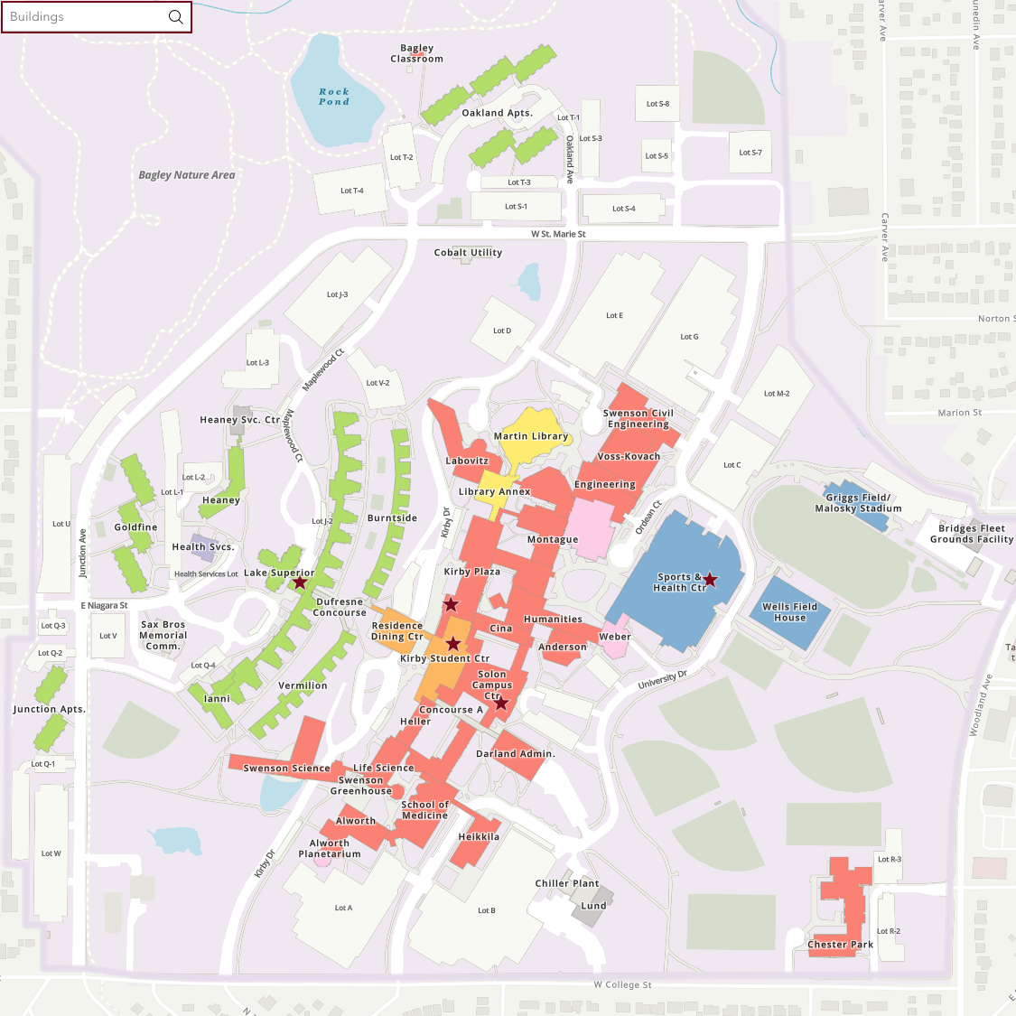 Small preview of interactive campus map